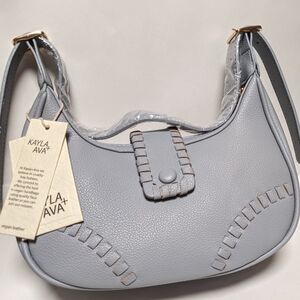 Nwt Kayla + Ava Winter Cool tone Baby Blue Vegan small bag